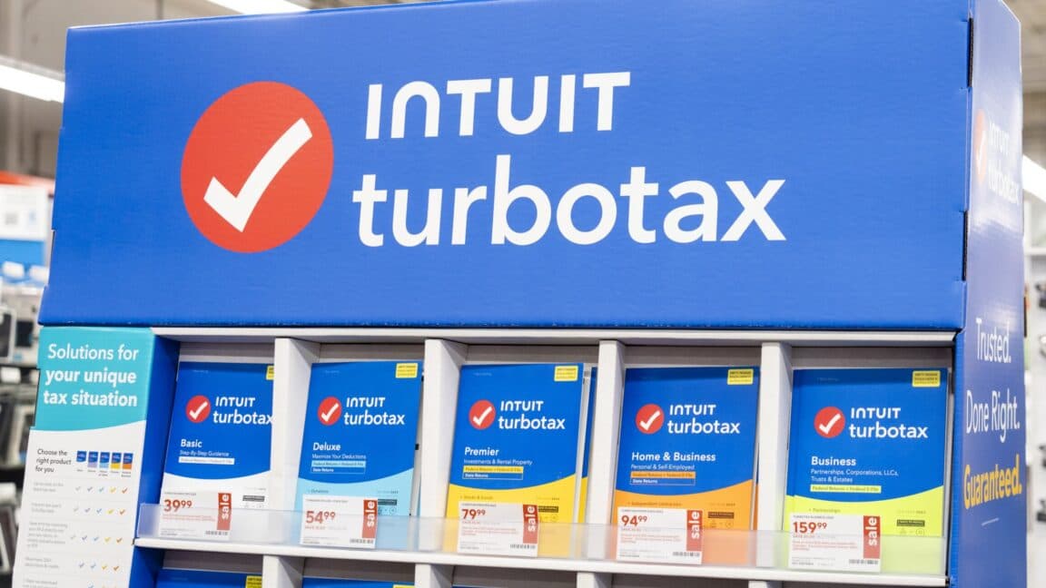 Intuit logo with TurboTax branding and court gavel